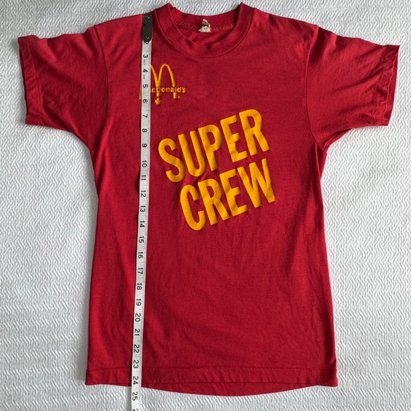 Vintage late 80s/90s McDonald's "Super Crew" Staff T-Shirt Unisex Size XS/S - Picture 8 of 10